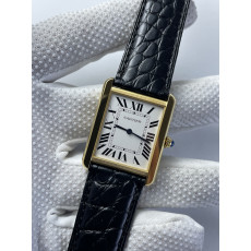 (준비완료/특급배송)NO.2282/K11공장 까르띠에 탱크솔로 27MM 가죽 옐로우골드