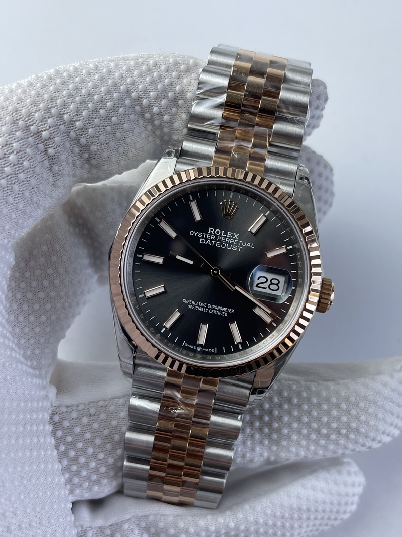 (준비완료/특급배송)NO.2323/VS공장 롤렉스 데이저스트 36MM 로즈골드 콤비 그레이 3235 신형
