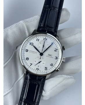 (준비완료/특급배송)NO.2412/ZF공장 V3 IWC IW3716 포루트기저 화이트다이얼 블루핸즈 가죽