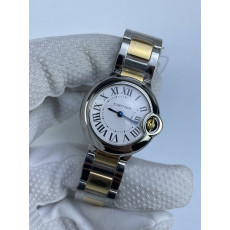 (준비완료/특급배송)NO.3094/V6공장 까르띠에 발롱블루 콤비 스몰 28MM 여성용