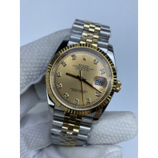 (준비완료/특급배송)NO.3097/롤렉스 데이저스트 126233 36미리 골드 다이얼 텐포인트 옐로우골드 콤비 QP공장