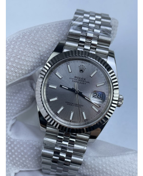 (준비완료/특급배송)NO.3185/롤렉스 데이저스트 126334 41미리 실버다이얼 바인덱스 QP공장