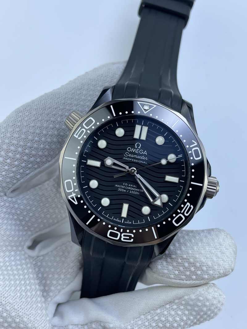 (준비완료/특급배송)NO.3300/VS공장 V2 오메가 다이버300 세라믹 블랙 논데이트 러버
