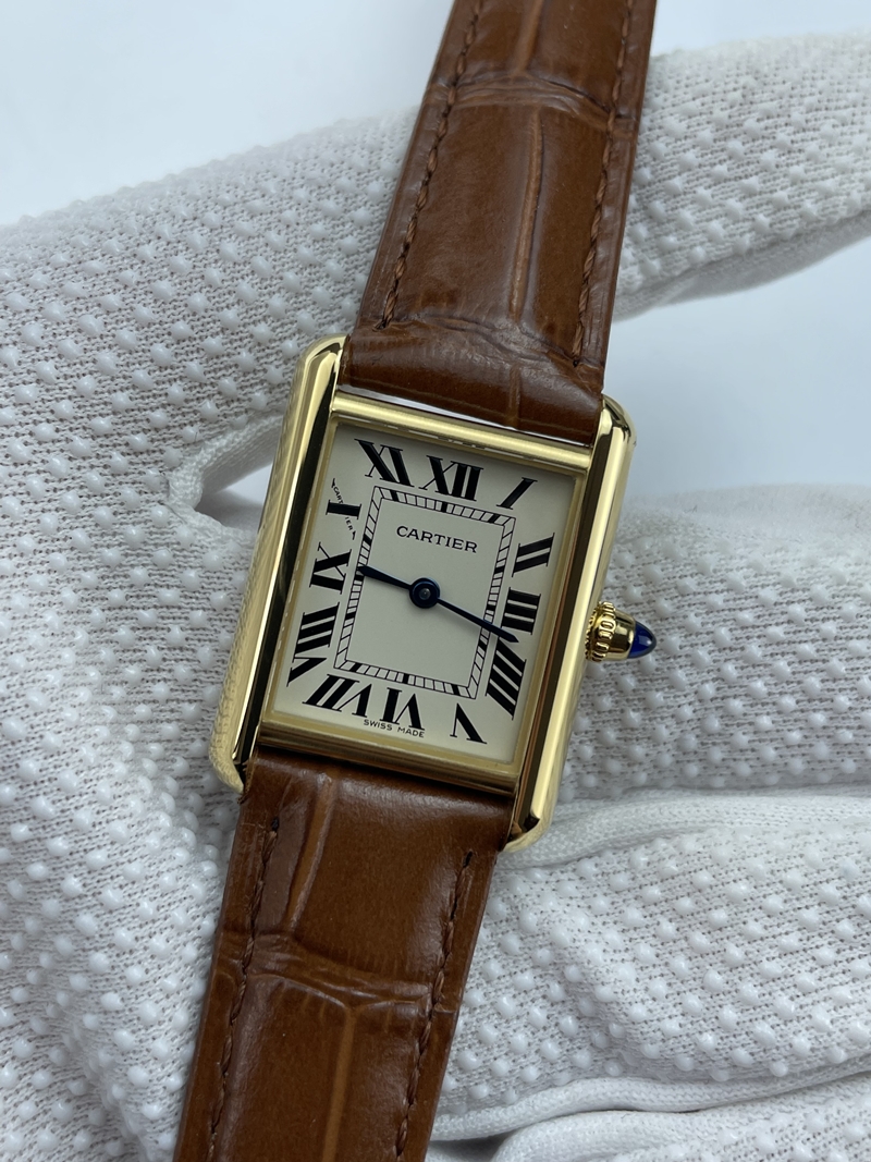 (준비완료/특급배송)NO.3408/AF공장 까르띠에 탱크머스트 22미리 스몰사이즈 옐로우골드